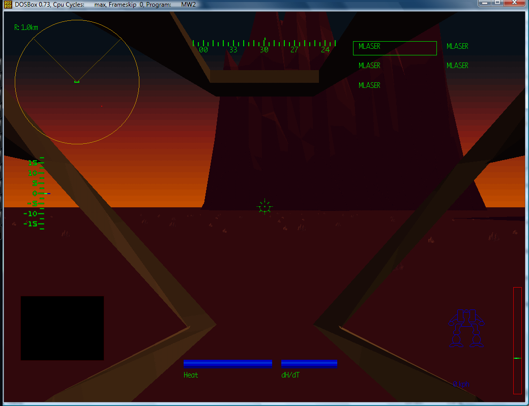 MW2 sim running in DosBox