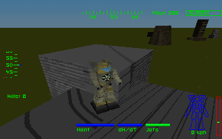 Me, standing atop a building in my battle suit